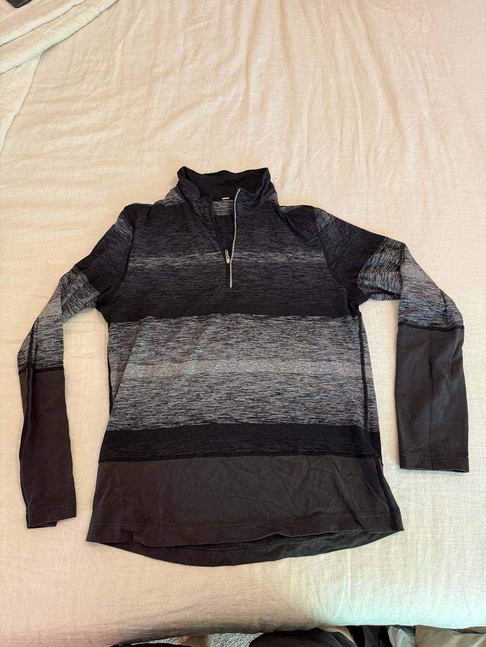 Lululemon Men's 1/2 Zip Striped Athletic Pullover